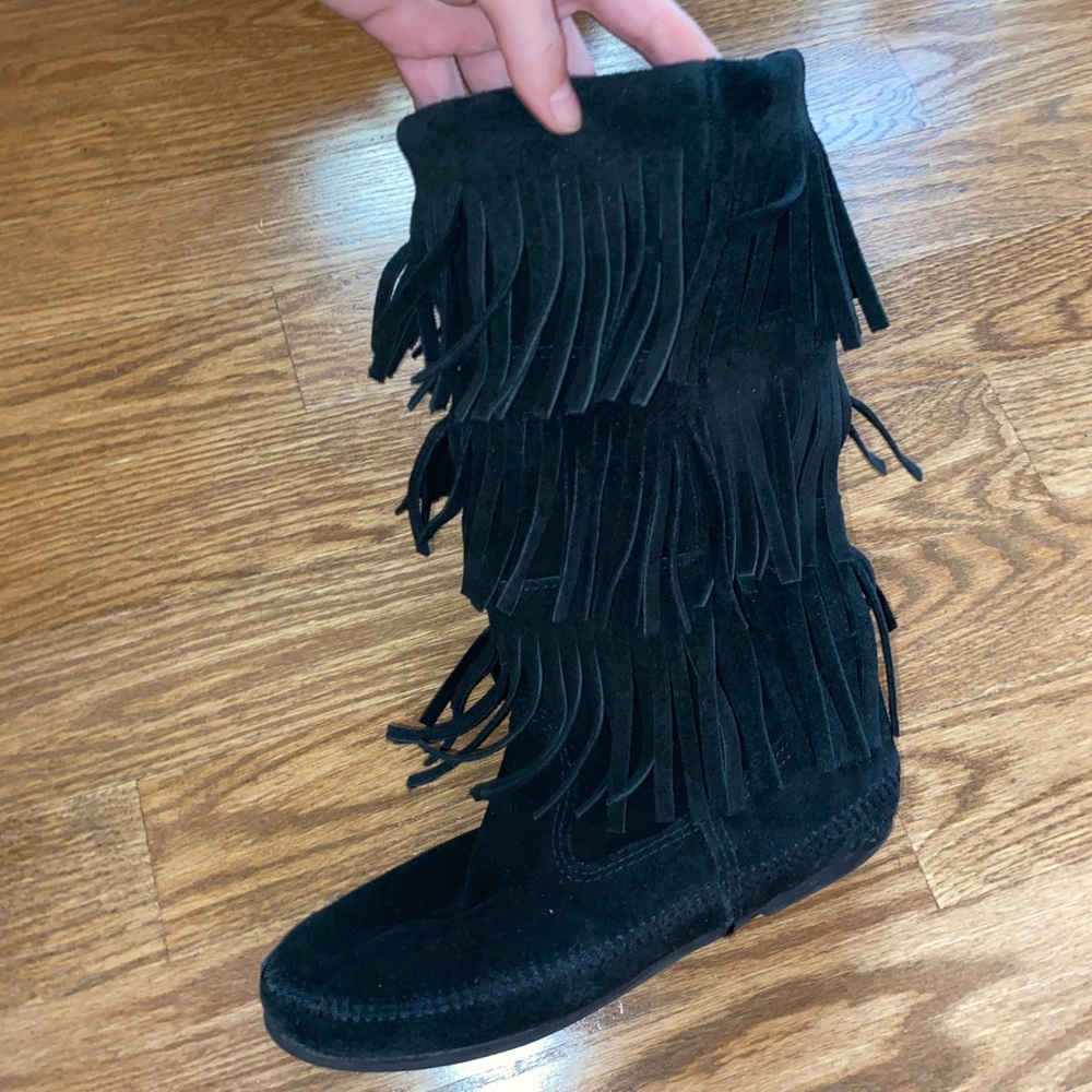 MINNETONKA tall fringe boot
